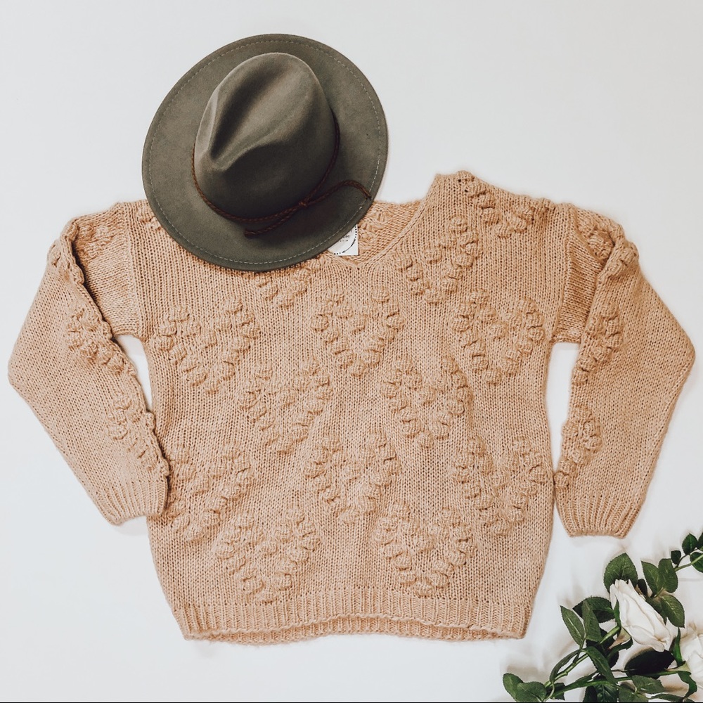 *POPULAR* Heart Pom Sweater